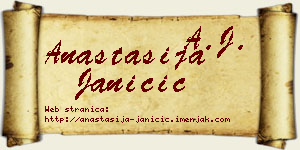 Anastasija Janičić vizit kartica